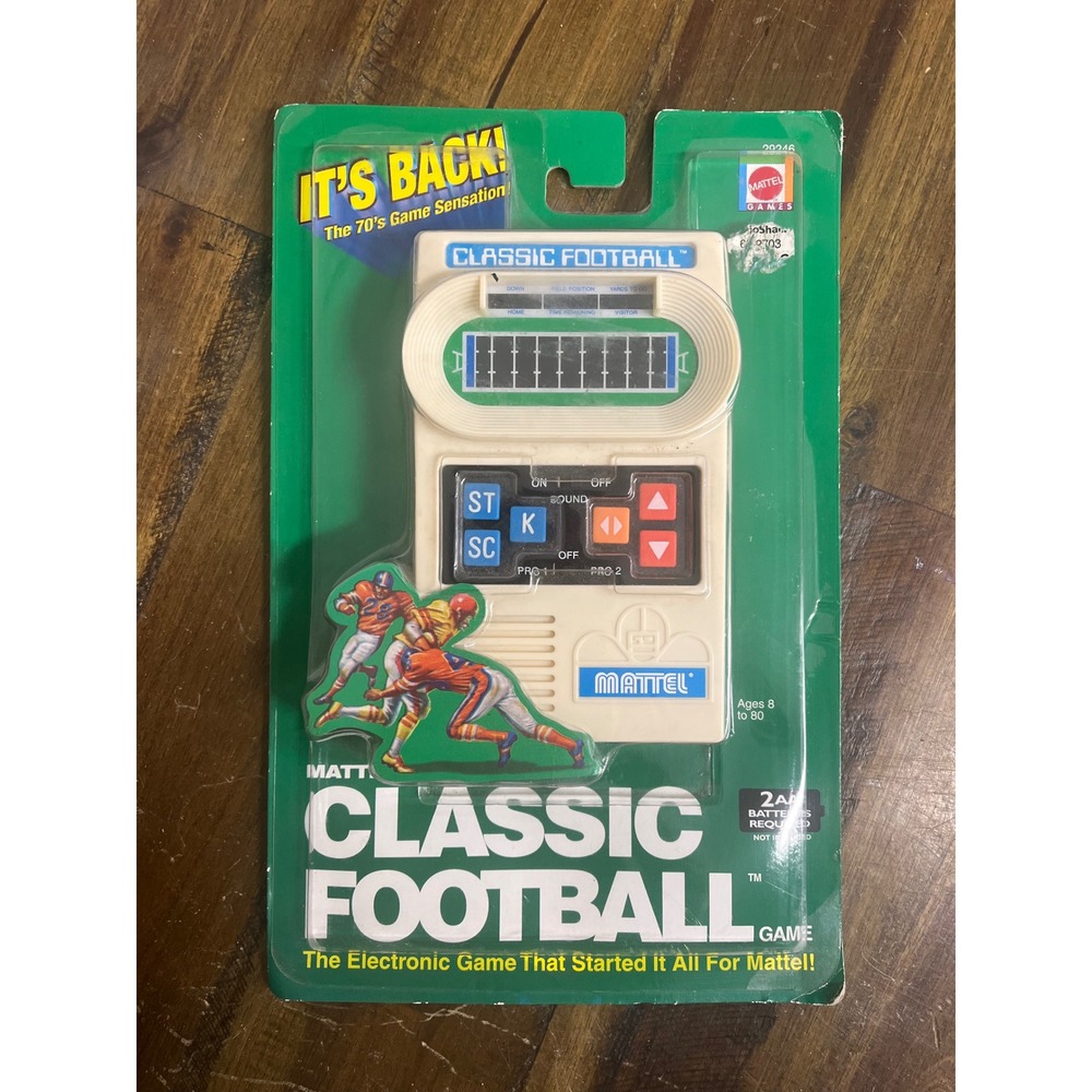Mattel Classic Football Handheld Electronic Game Retro 70s Reissue 29246 NIP